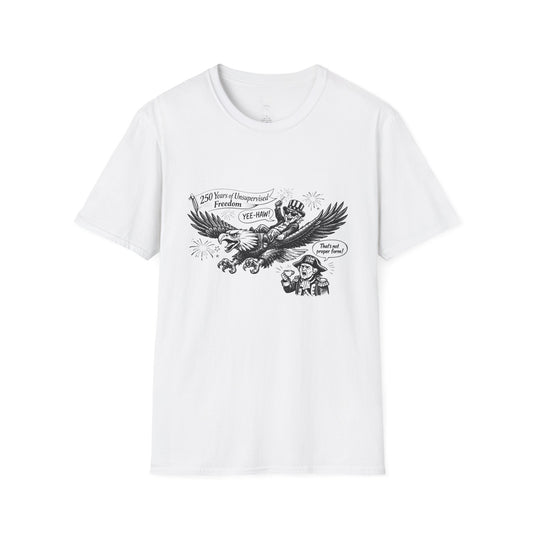 Bald Eagle Liberty Illustration T-Shirt | Patriotic America Graphic Tee