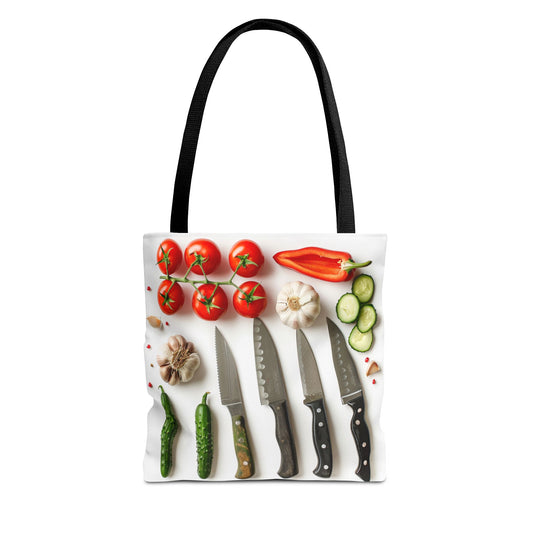 Culinary Tote Bag - Knives and Vegetables