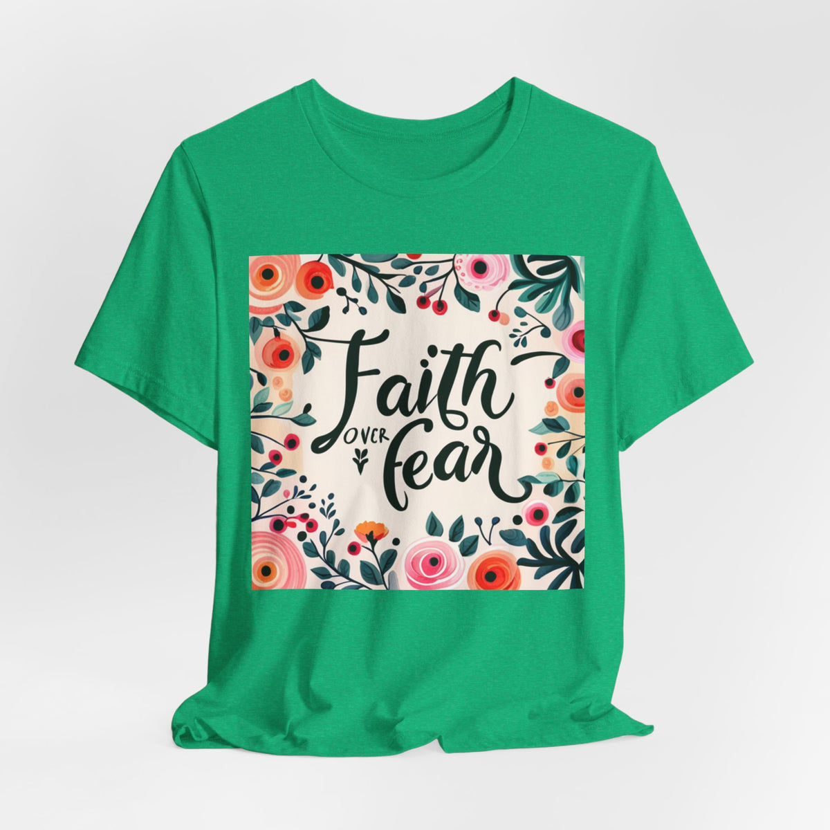 Faith Over Fear Unisex Jersey Short Sleeve Tee - T-Shirt