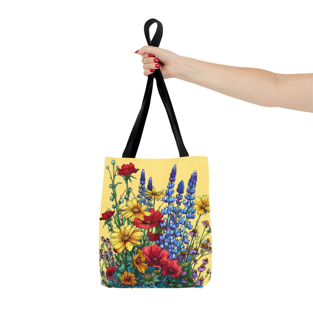 Floral Meadow Tote Bag – Bright Wildflower Garden Print