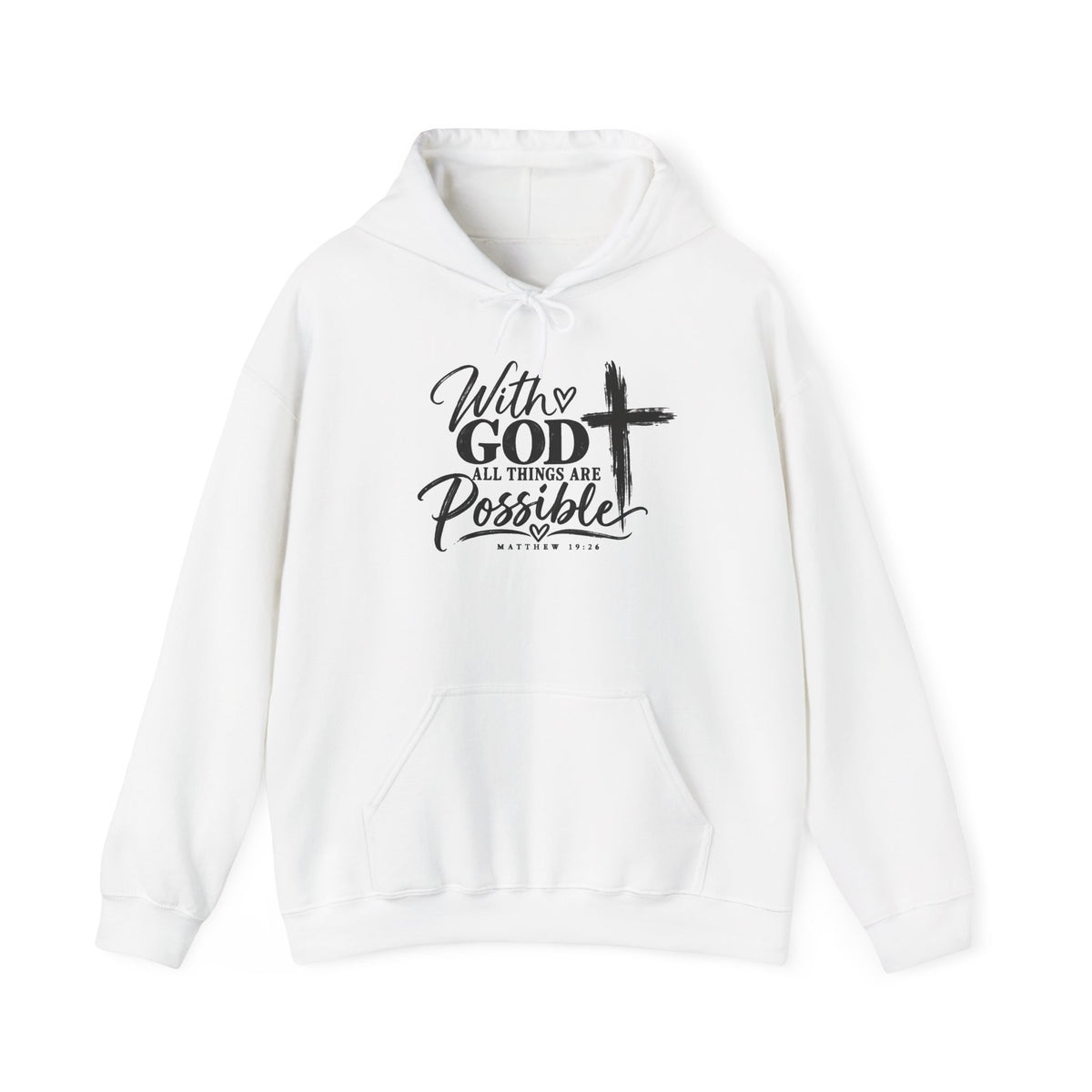 With God All Things Are Possible Christian Hoodie