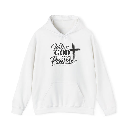With God All Things Are Possible Christian Hoodie