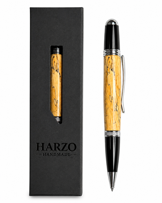 Spalted Maple Ink Pen  Handmade Gift Set by HARZO