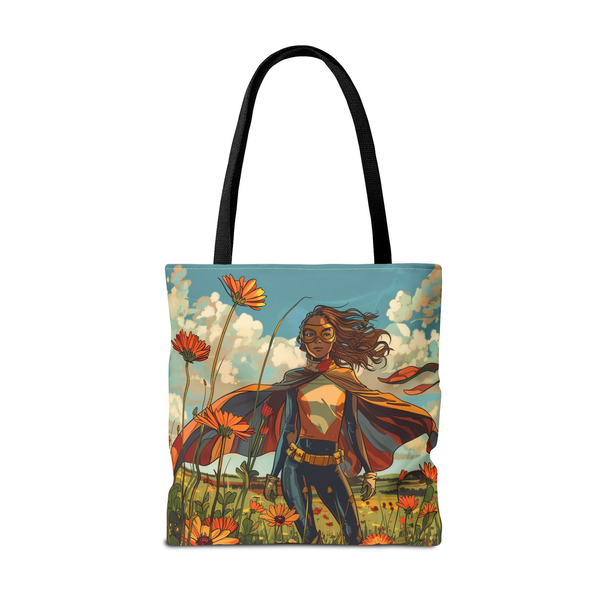 Female Superhero Comic Book Style Tote Bag