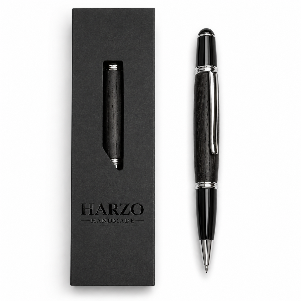 Ancient Bog Oak Pen Gift Set | 4,000-6,000 Year Old English Bog Oak | Luxury Wooden Gift Pen | Executive Desk Pen