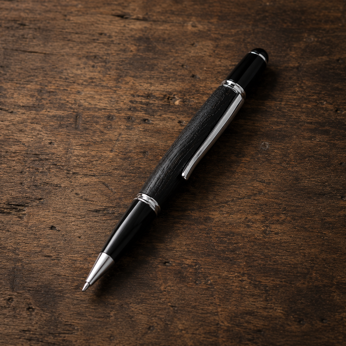 Ancient Bog Oak Pen Gift Set | 4,000-6,000 Year Old English Bog Oak | Luxury Wooden Gift Pen | Executive Desk Pen