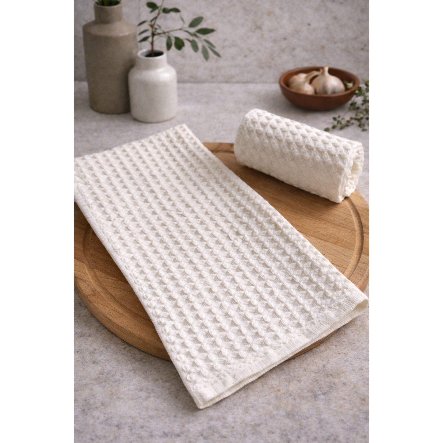 Verona Waffle Kitchen Towels - Set of 2