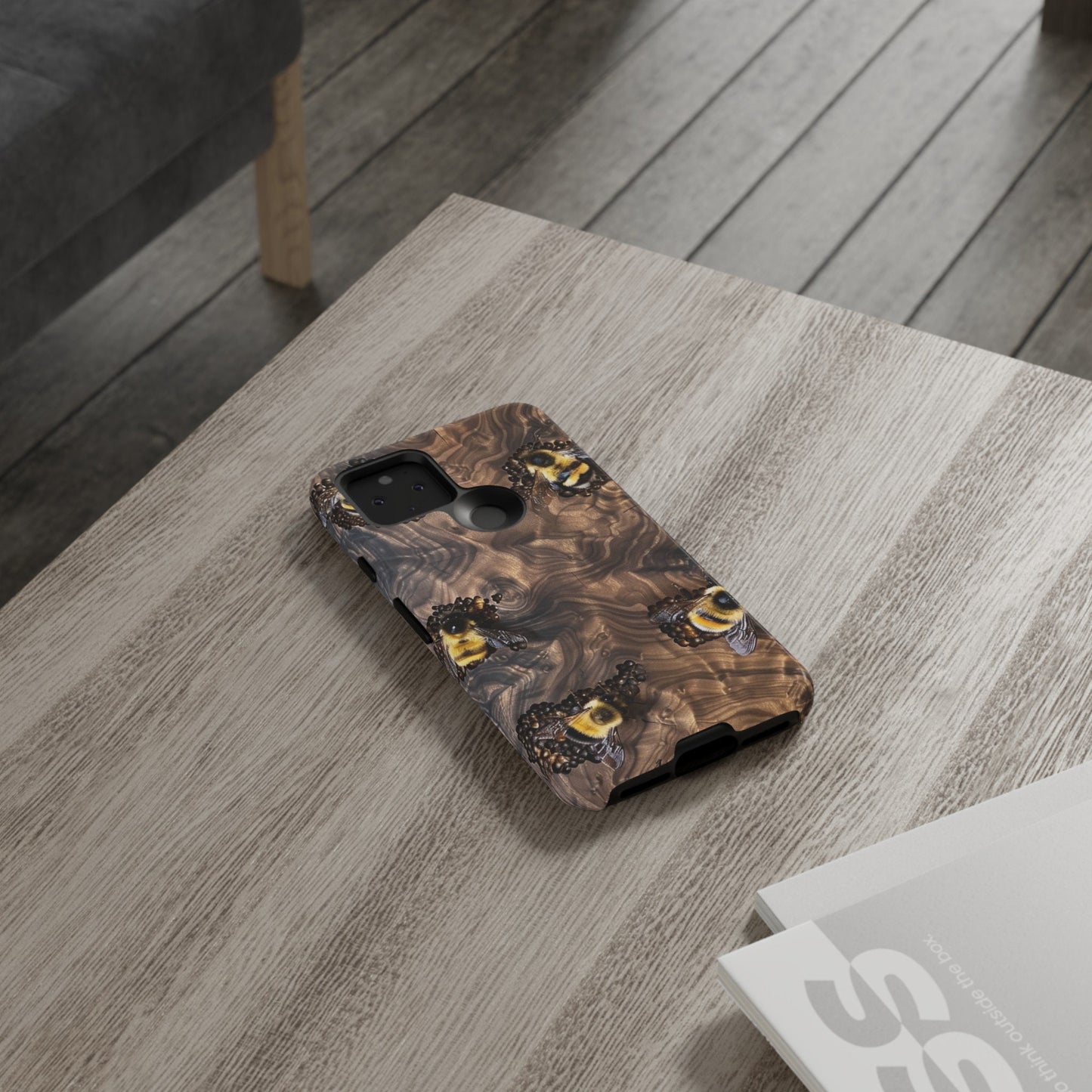 Walnut Grove Buzz - Tough Phone Case - Walnut Tree and Bumblebees