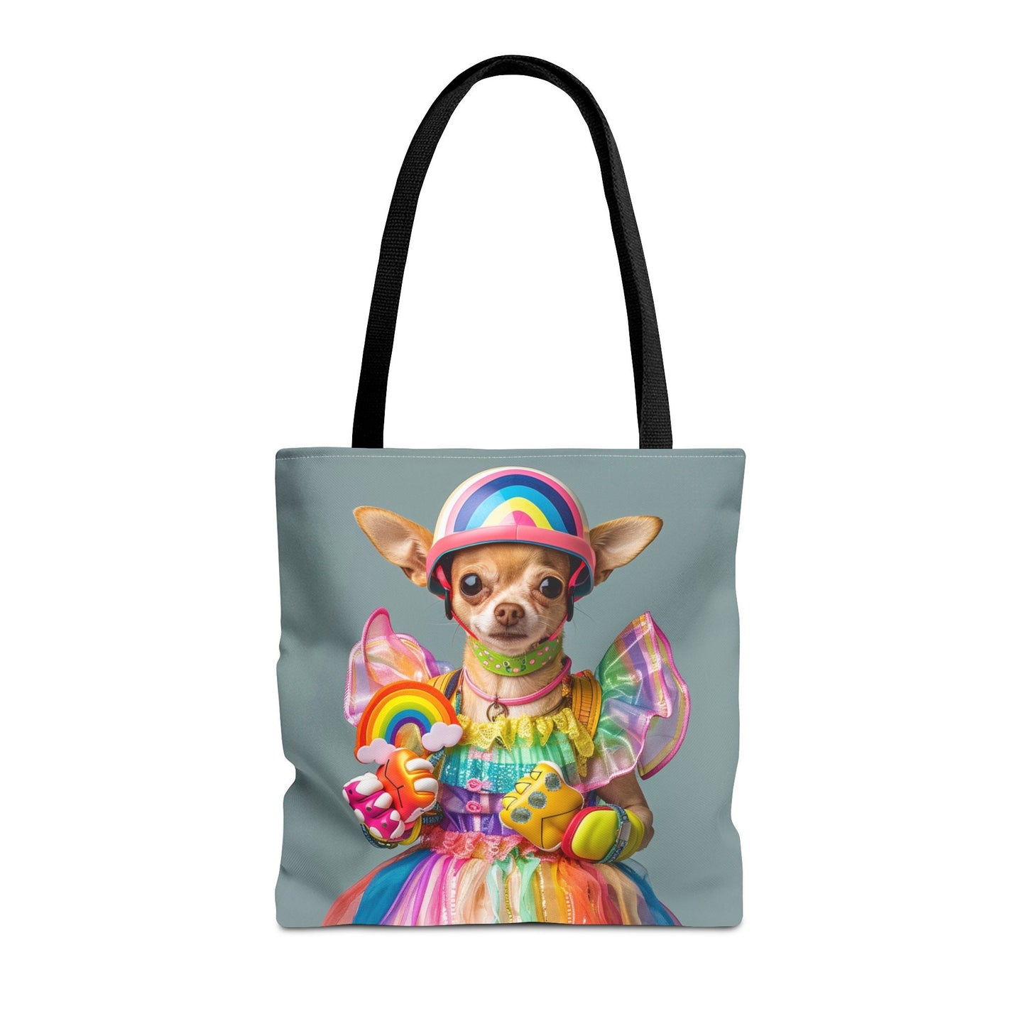 Chihuahua Rainbow Tote Bag