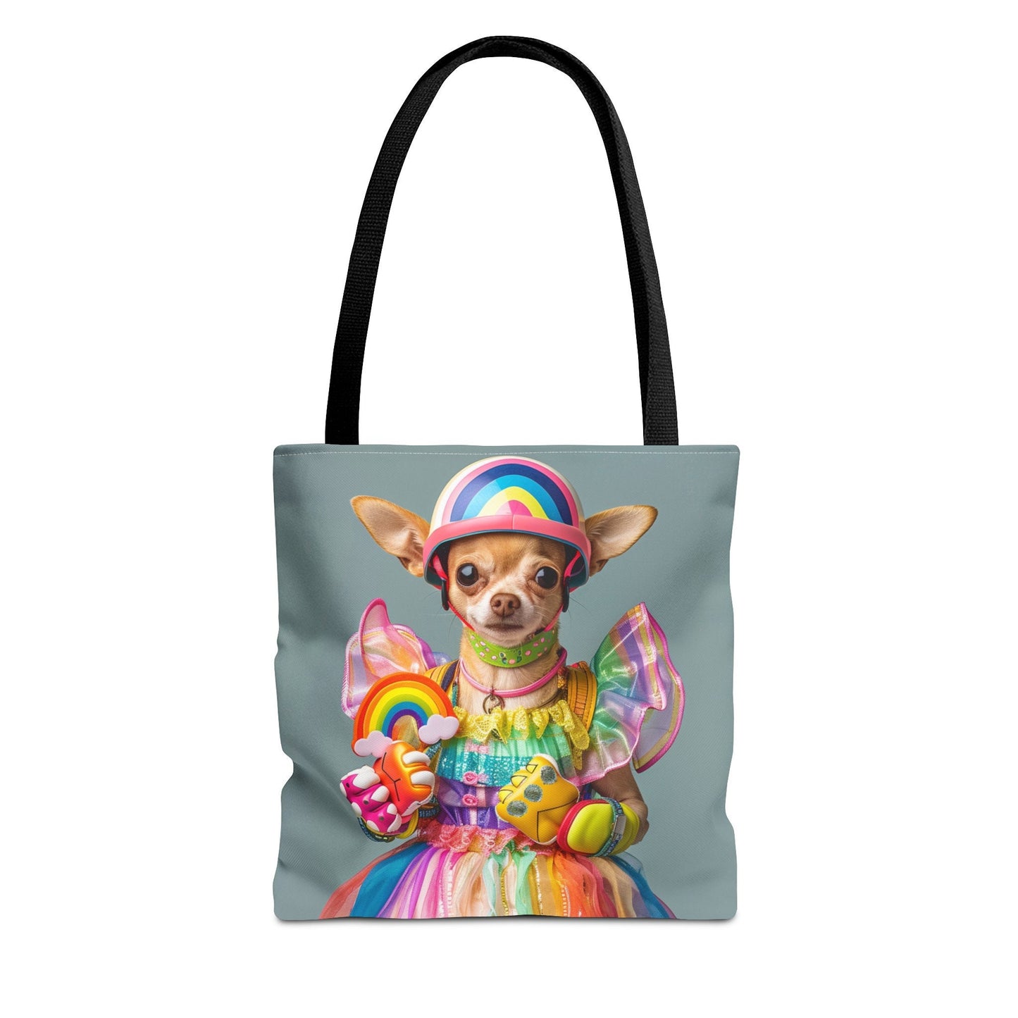 Chihuahua Rainbow Tote Bag