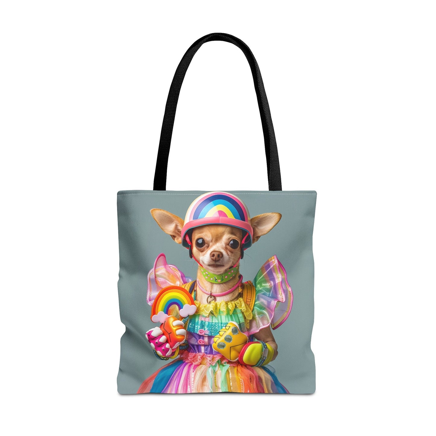 Chihuahua Rainbow Tote Bag