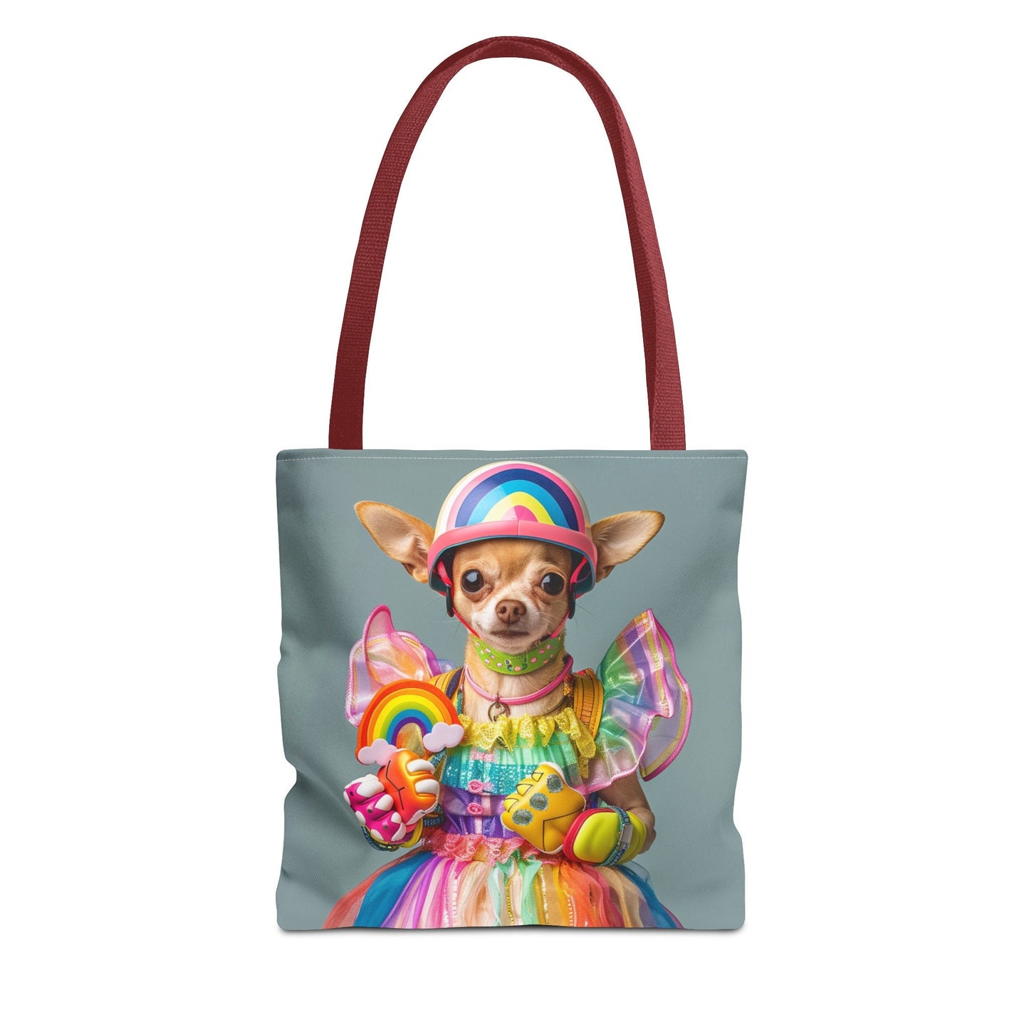 Chihuahua Rainbow Tote Bag