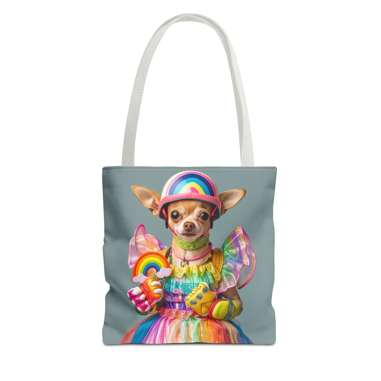 Chihuahua Rainbow Tote Bag