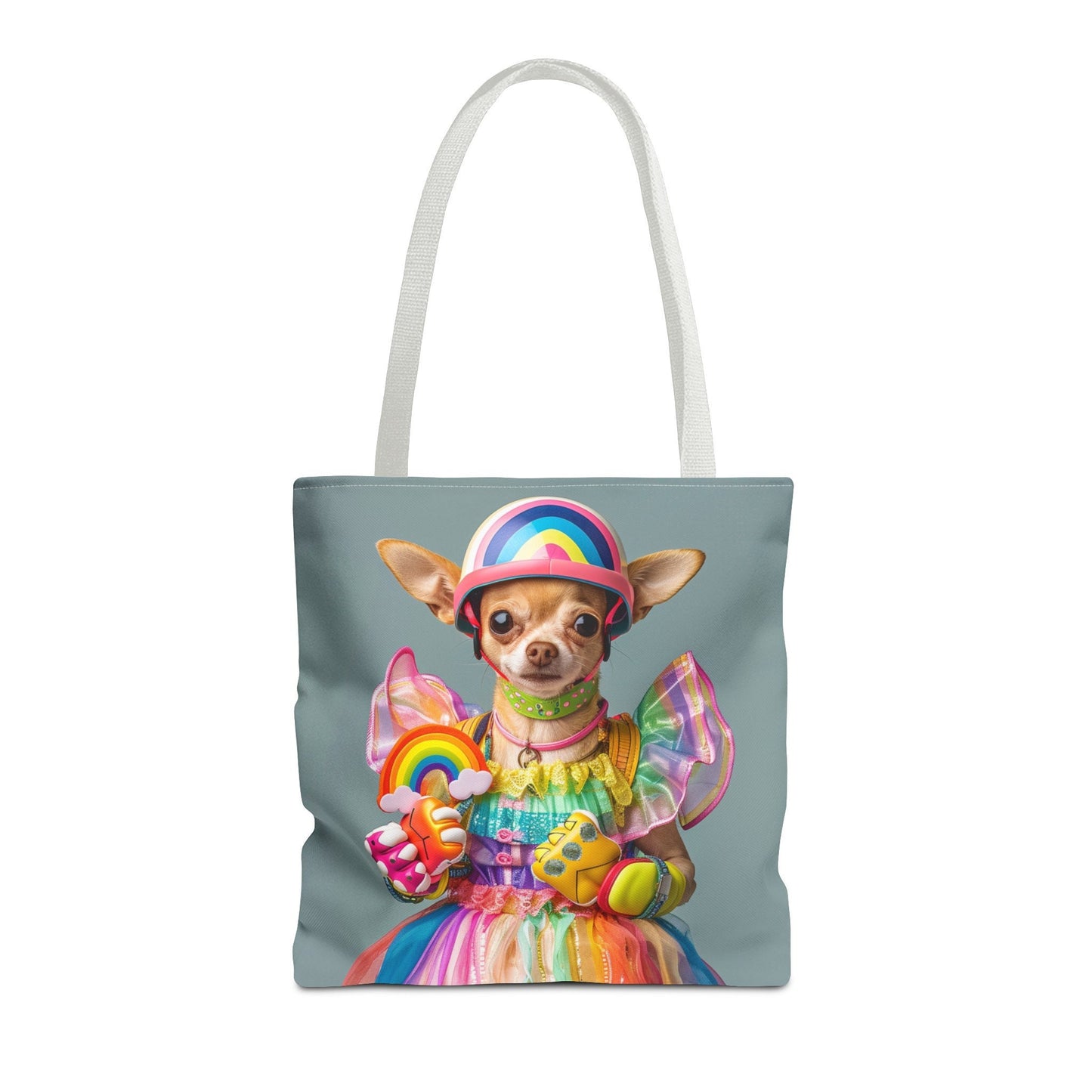Chihuahua Rainbow Tote Bag