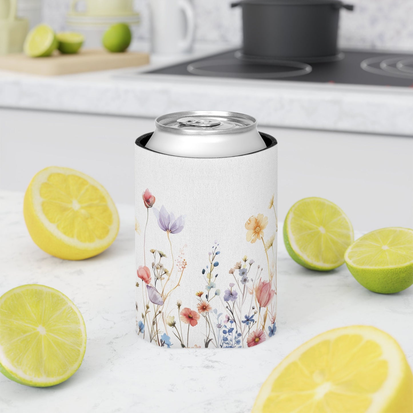 Dainty Flower Can Cooler - Koozie for Women