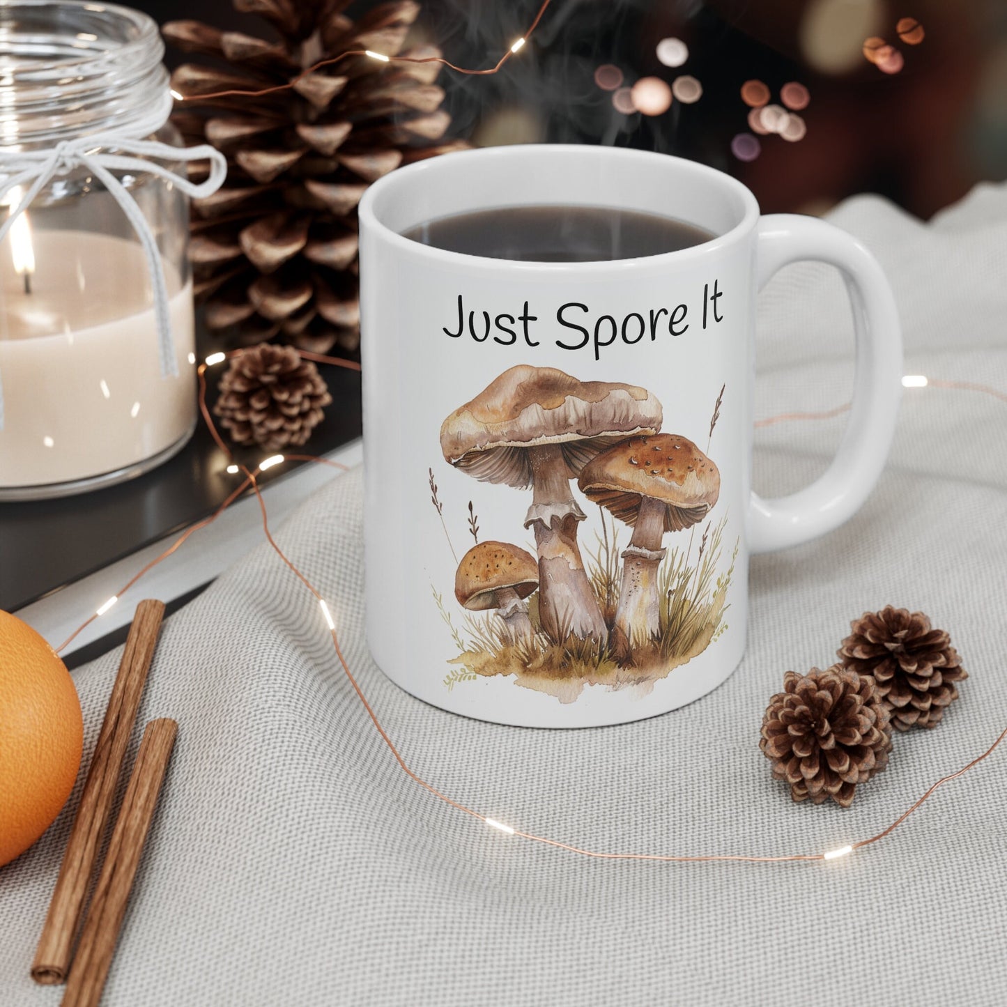Mushroom Mug: Fungi Coffee Cup, Nature Lover Gift