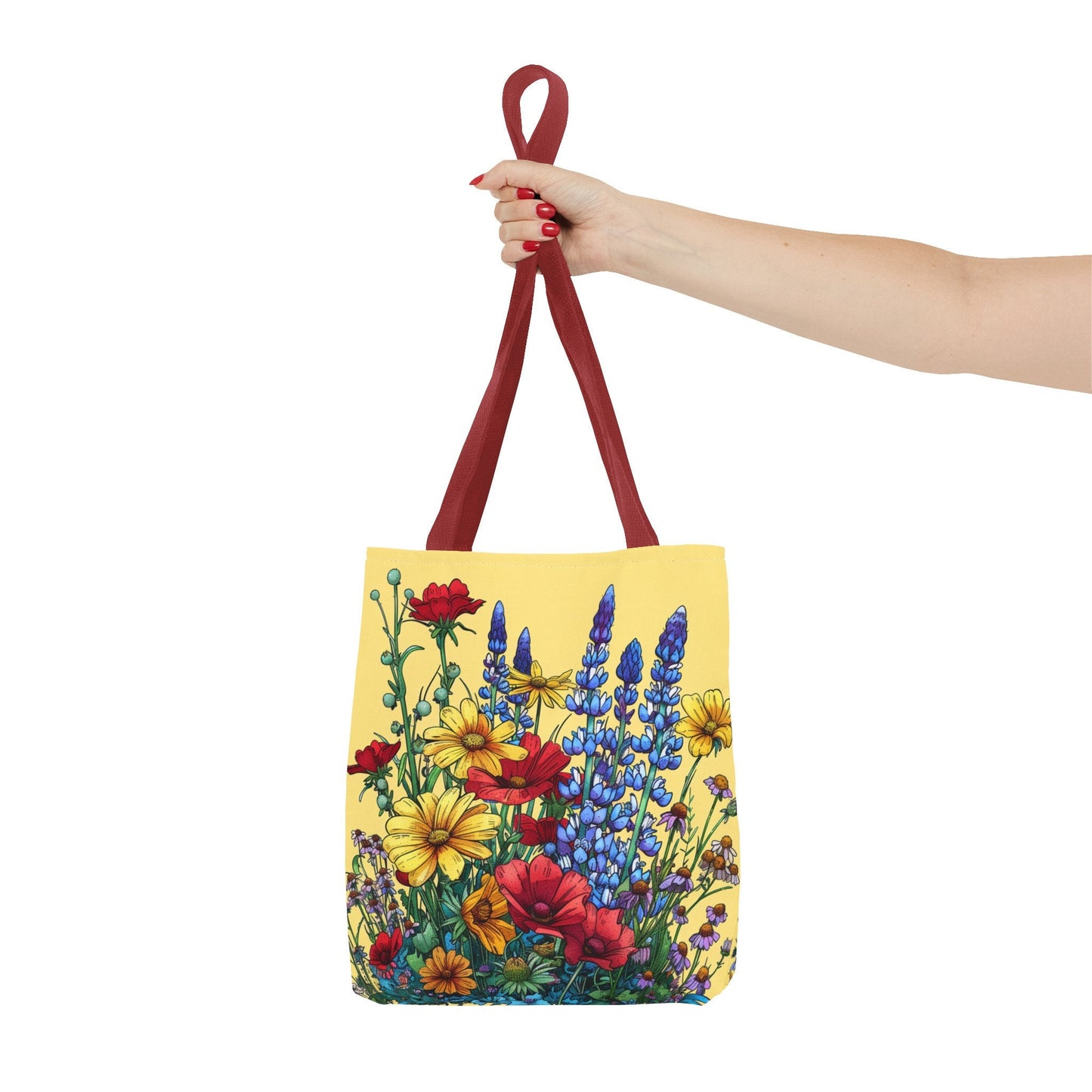 Wildflower Tote Bag - Comic Book Style