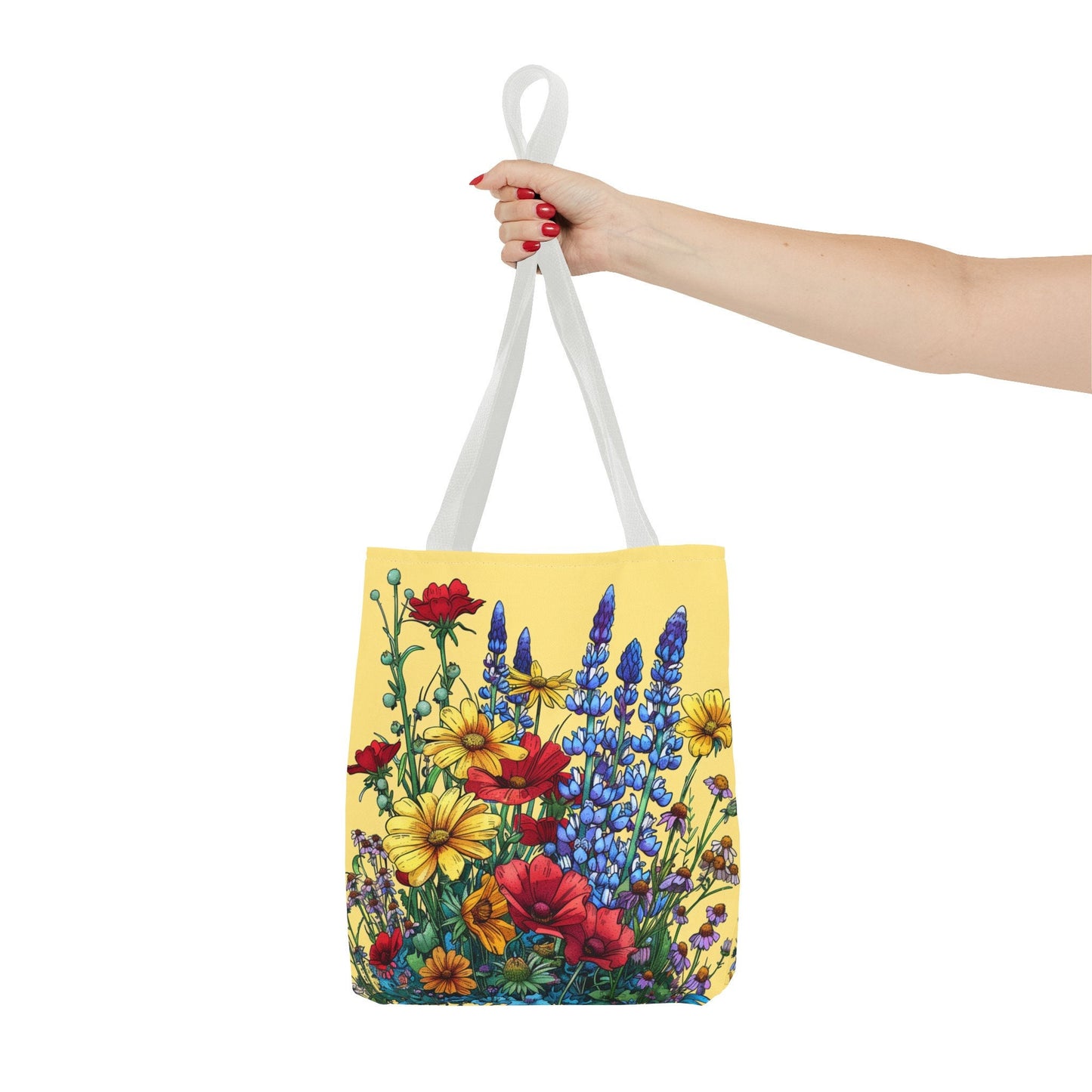Wildflower Tote Bag - Comic Book Style