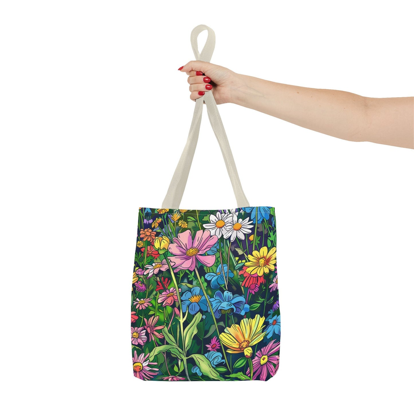 Wildflower Tote Bag - Comic Book Style