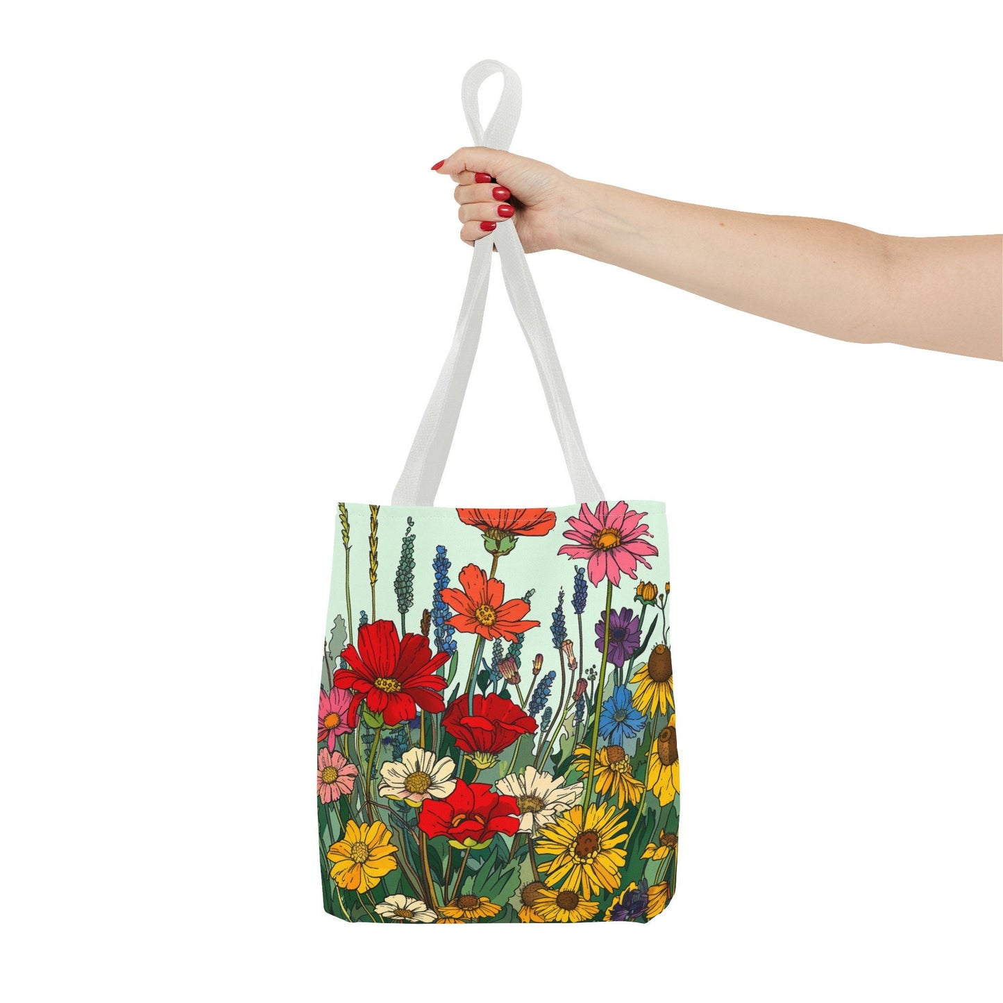 Wildflower Tote Bag - Comic Book Style