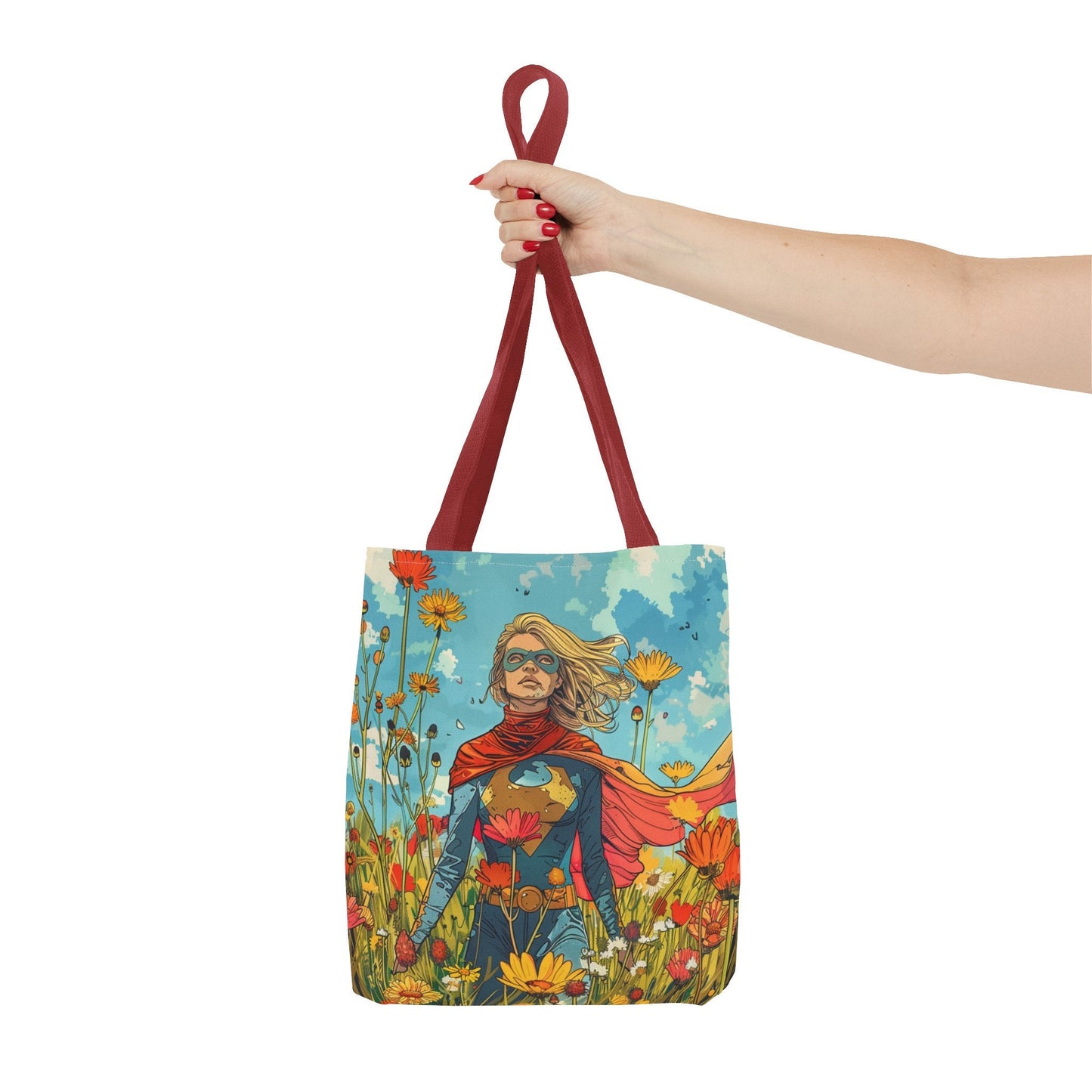 Female Superhero Comic Book Style Tote Bag