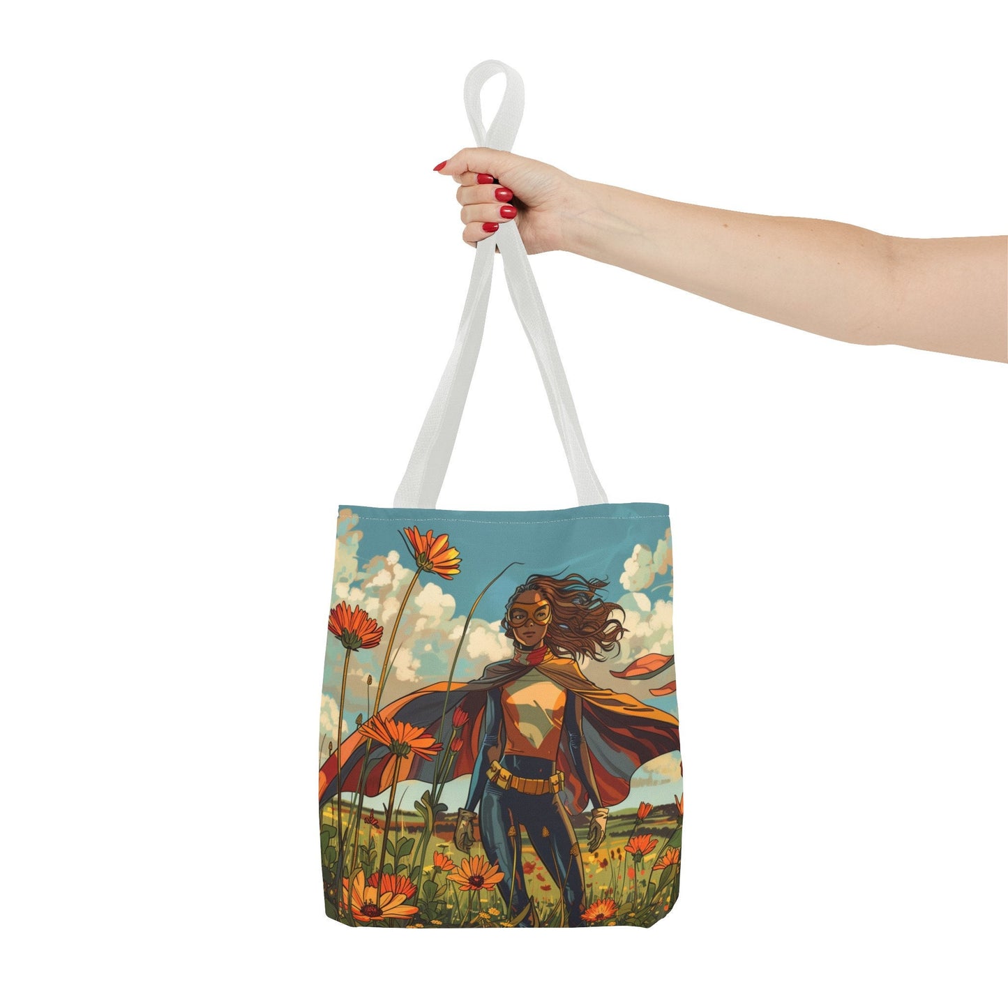 Female Superhero Comic Book Style Tote Bag