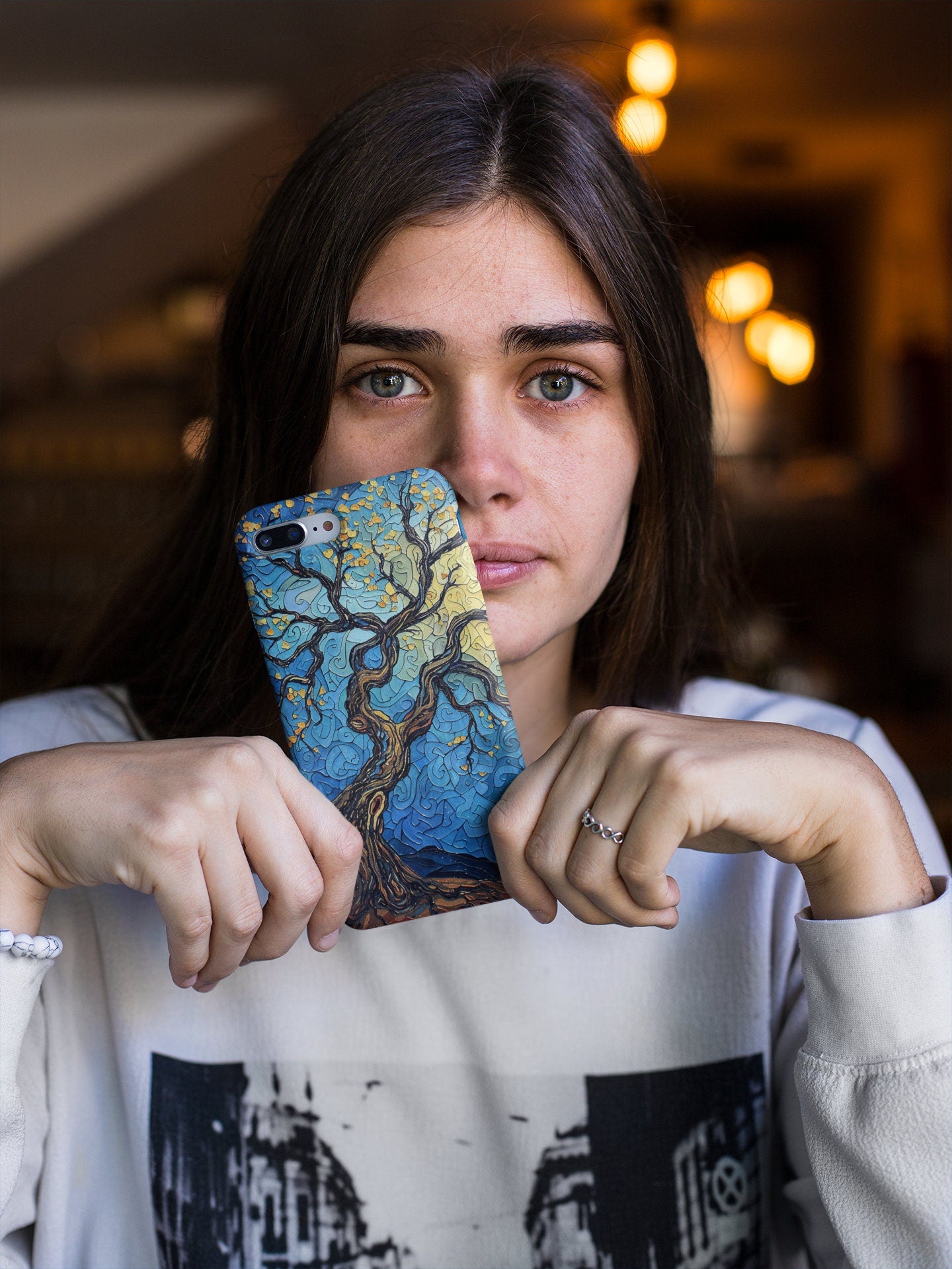 Van Gogh Starry Night Walnut Tree Tough Phone Case