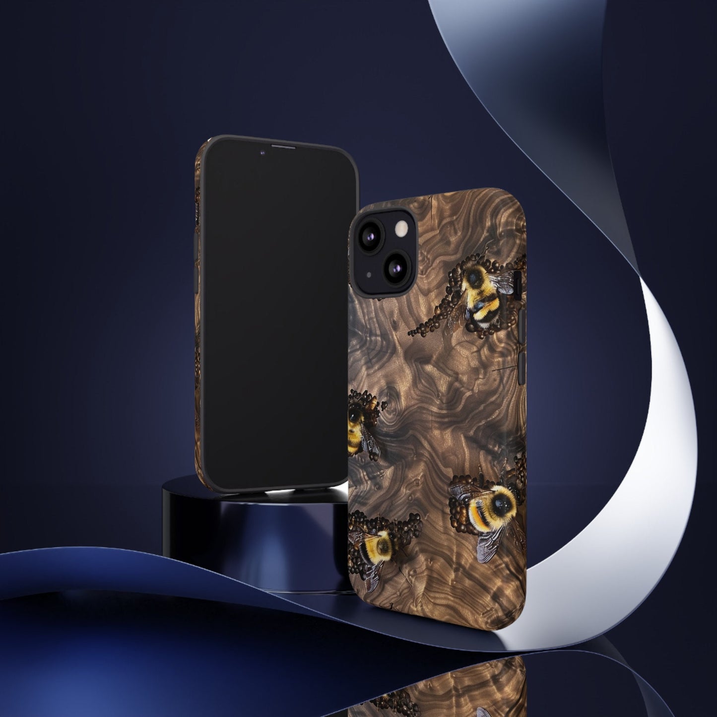 Walnut Grove Buzz - Tough Phone Case - Walnut Tree and Bumblebees