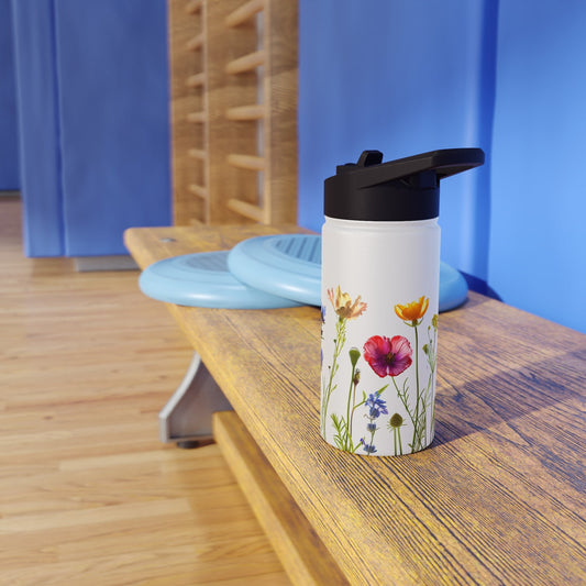 Wildflowers Stainless Steel Water Bottle, Standard Lid