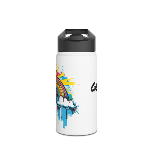 Genesis 9:13 Graffiti Rainbow Stainless Steel Water Bottle, Standard Lid