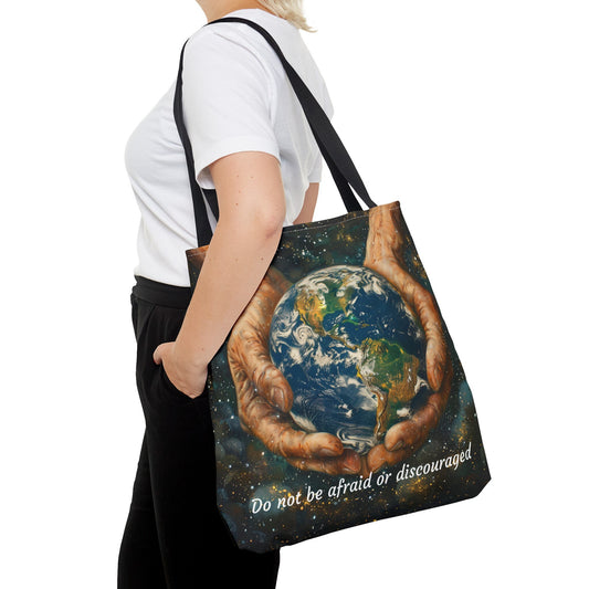 Do Not Be Afraid Or Discouraged Tote Bag