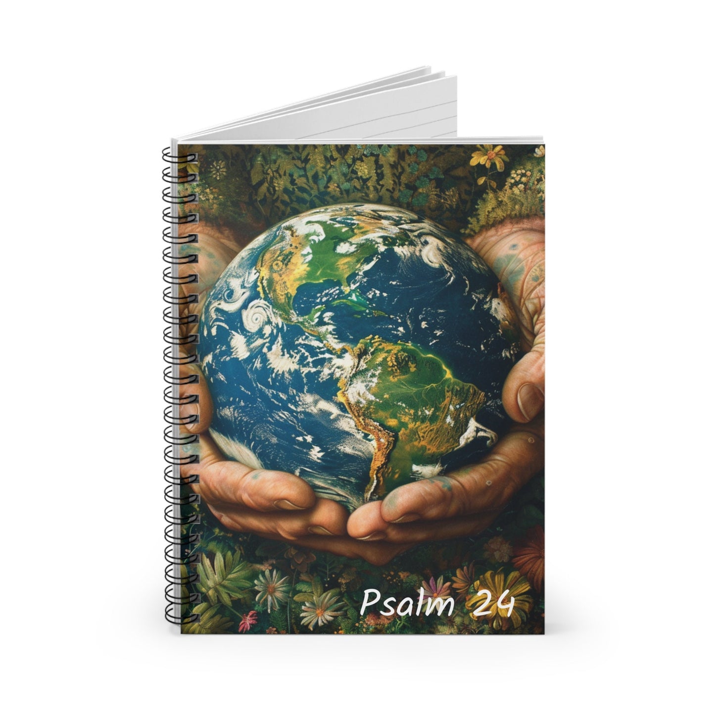 He's Got the Whole World In His Hands Spiral Notebook - Ruled Line - Psalm 24