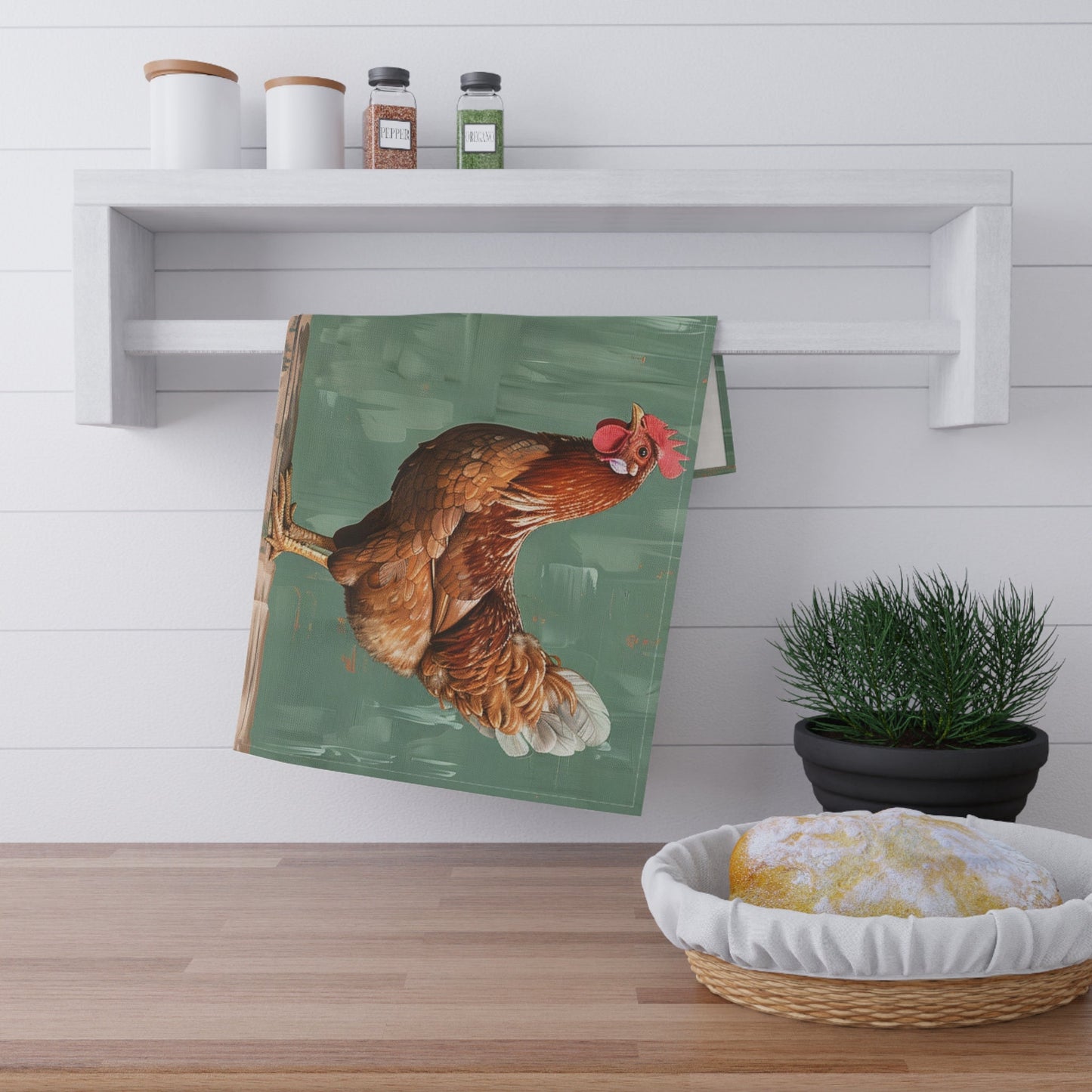Farmhouse Modern Chicken and an Egg Kitchen Towel