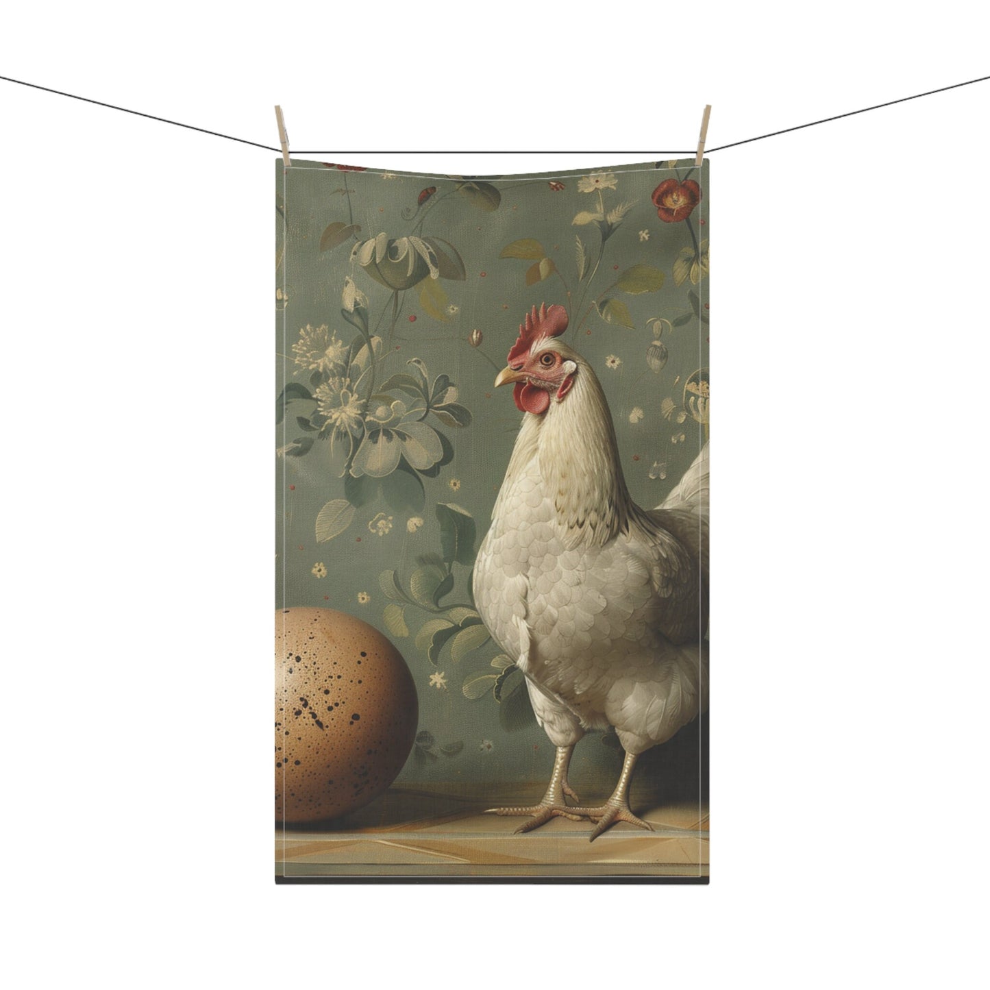 Farmhouse Modern Chicken and an Egg Kitchen Towel