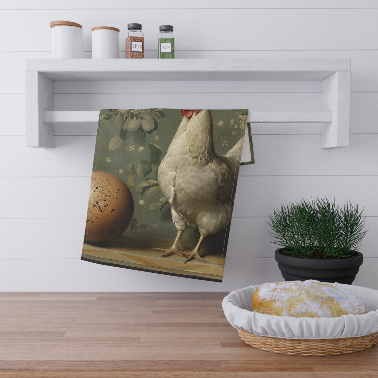 Farmhouse Modern Chicken and an Egg Kitchen Towel