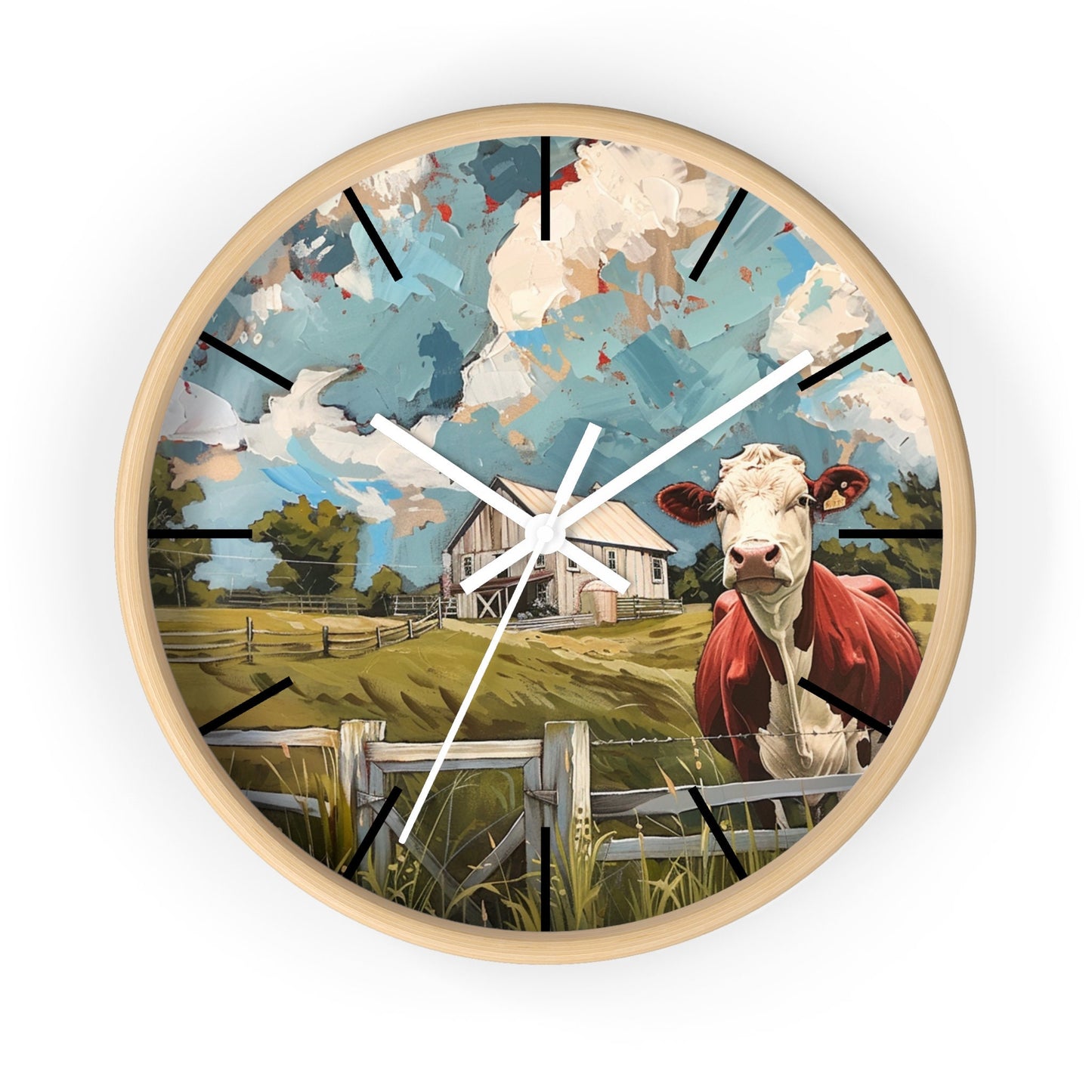 Farmhouse Scene Wall Clock
