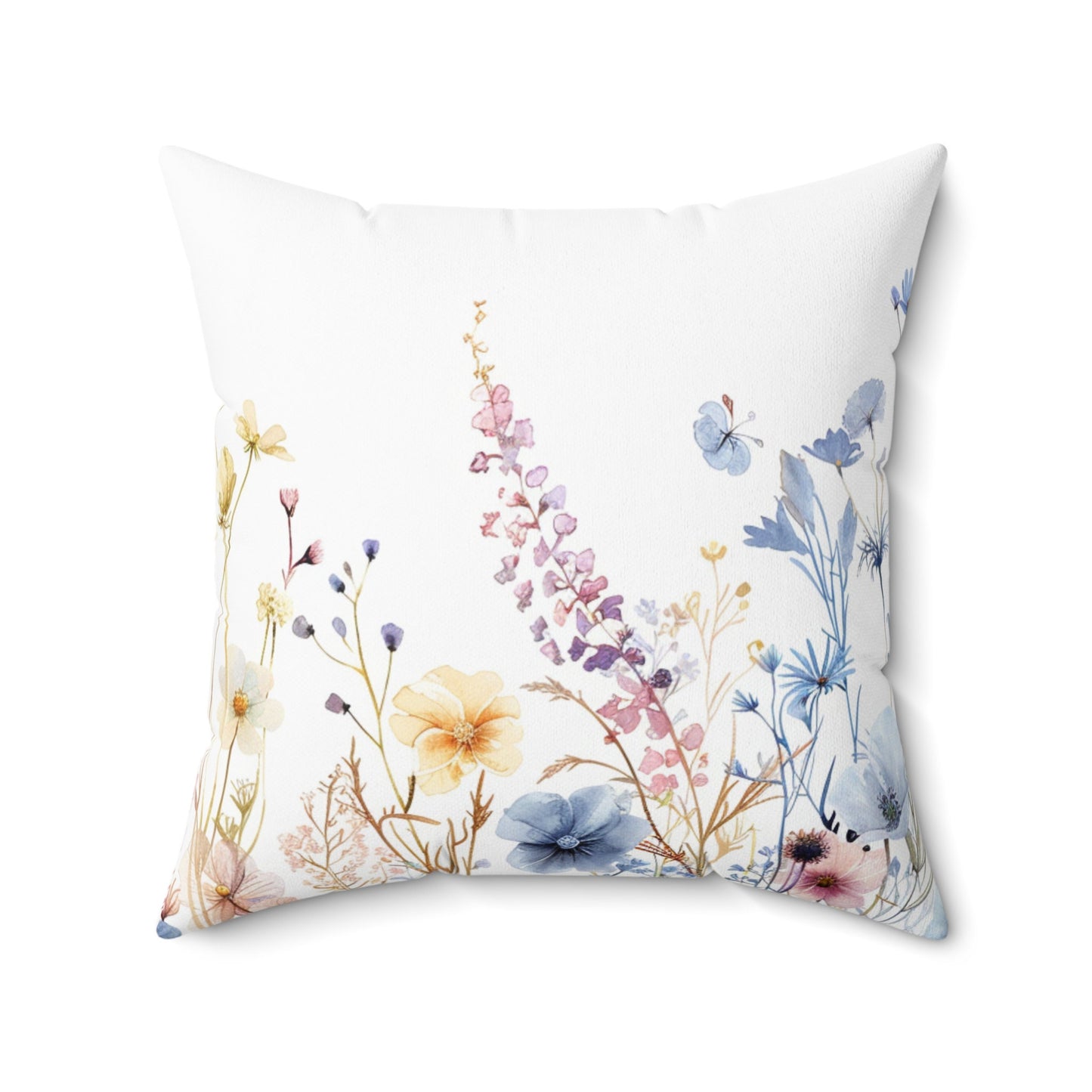 Wildflowers on a Spun Polyester Square Pillow