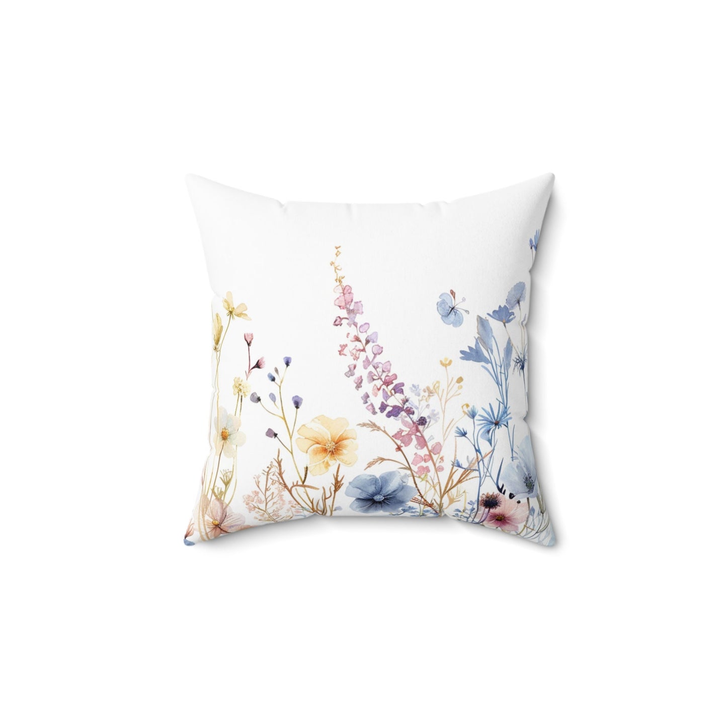 Wildflowers on a Spun Polyester Square Pillow