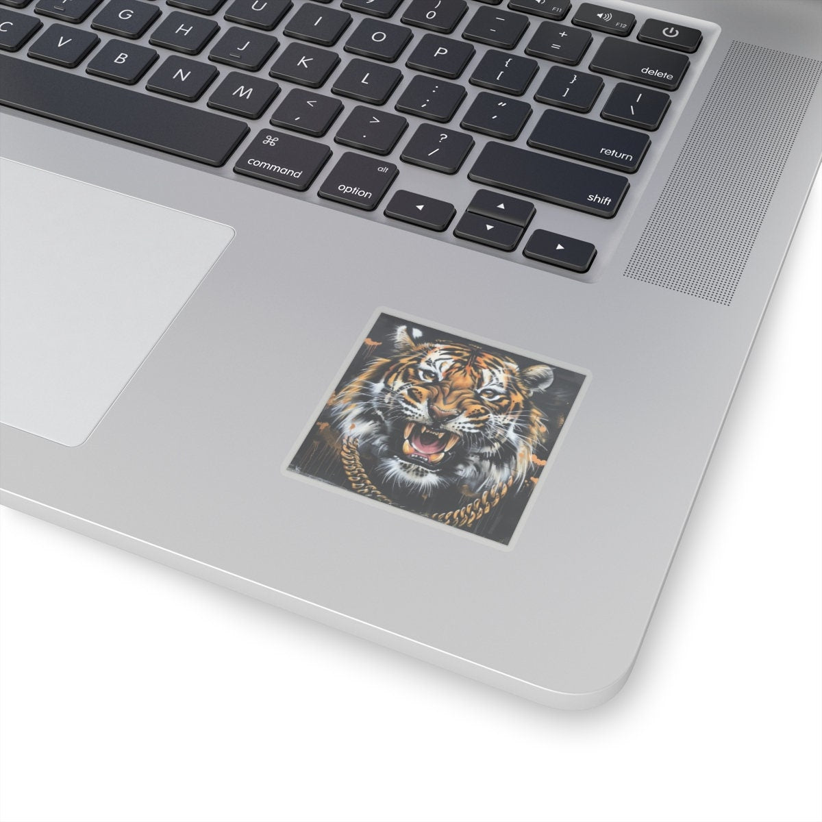 Graffiti Roaring Tiger Kiss-Cut Stickers with a Gold Chain!
