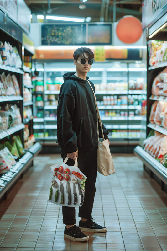 Culinary Tote Bag - Knives and Vegetables