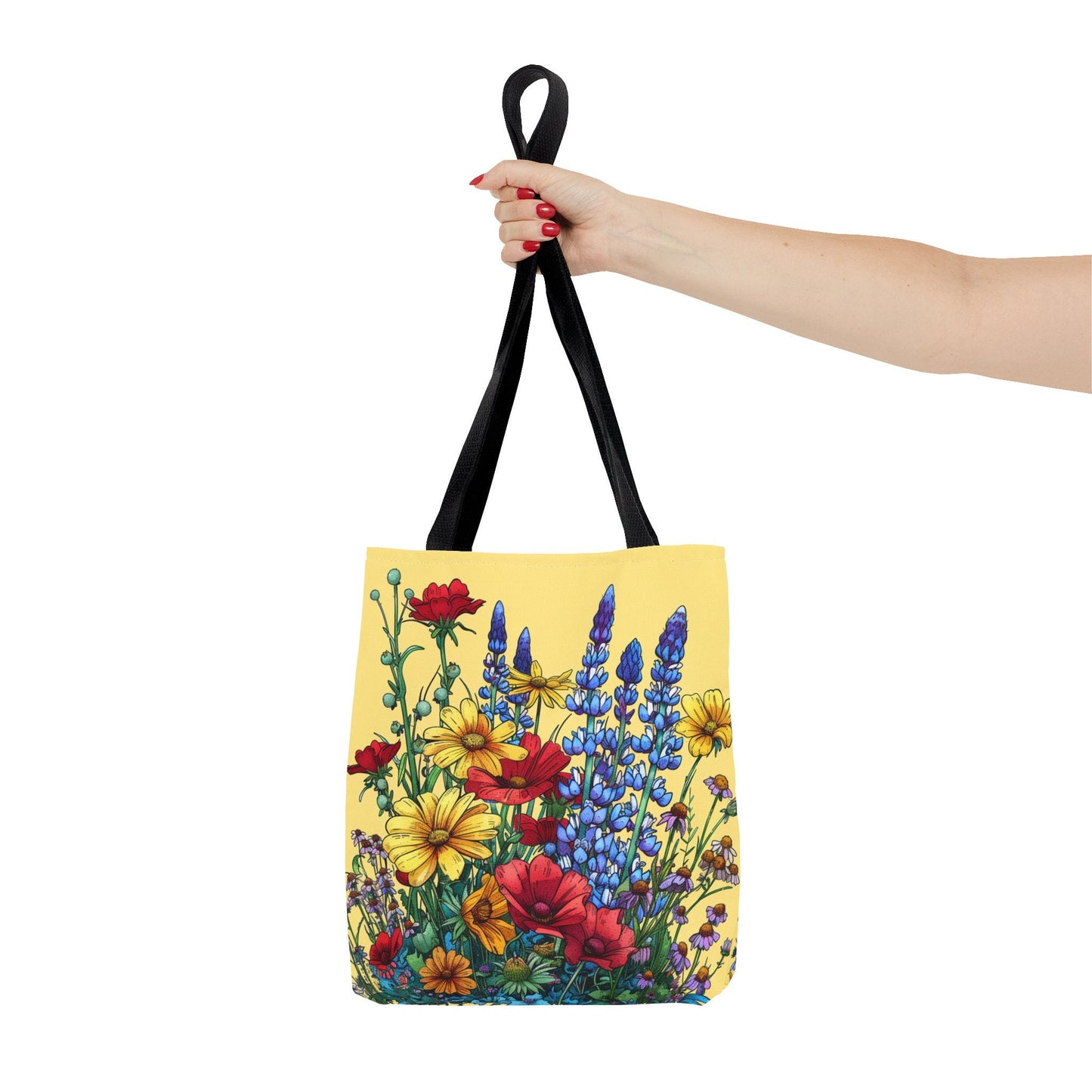 Wildflower Tote Bag - Comic Book Style