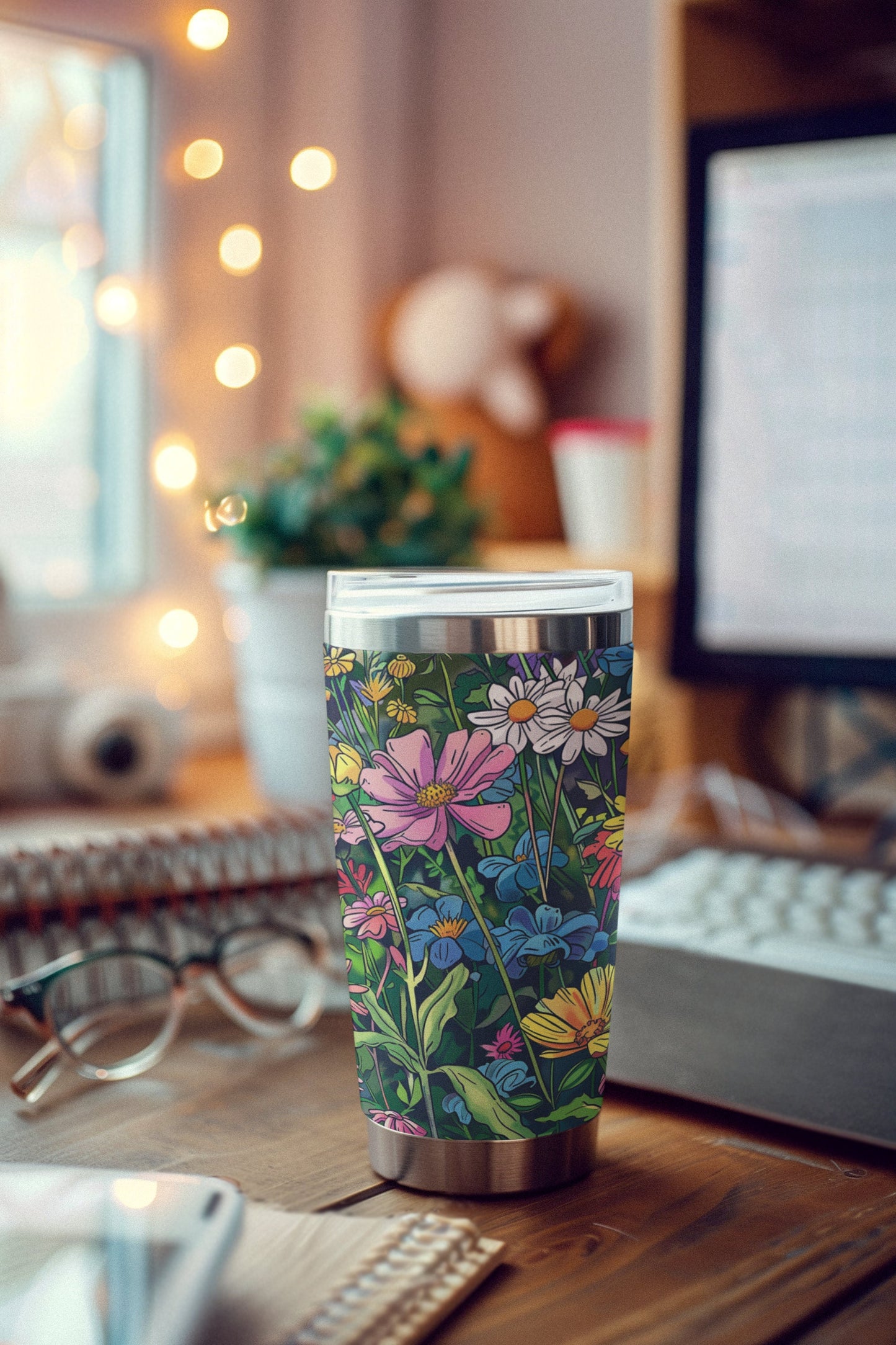 Comic Wildflower Tumbler 20oz