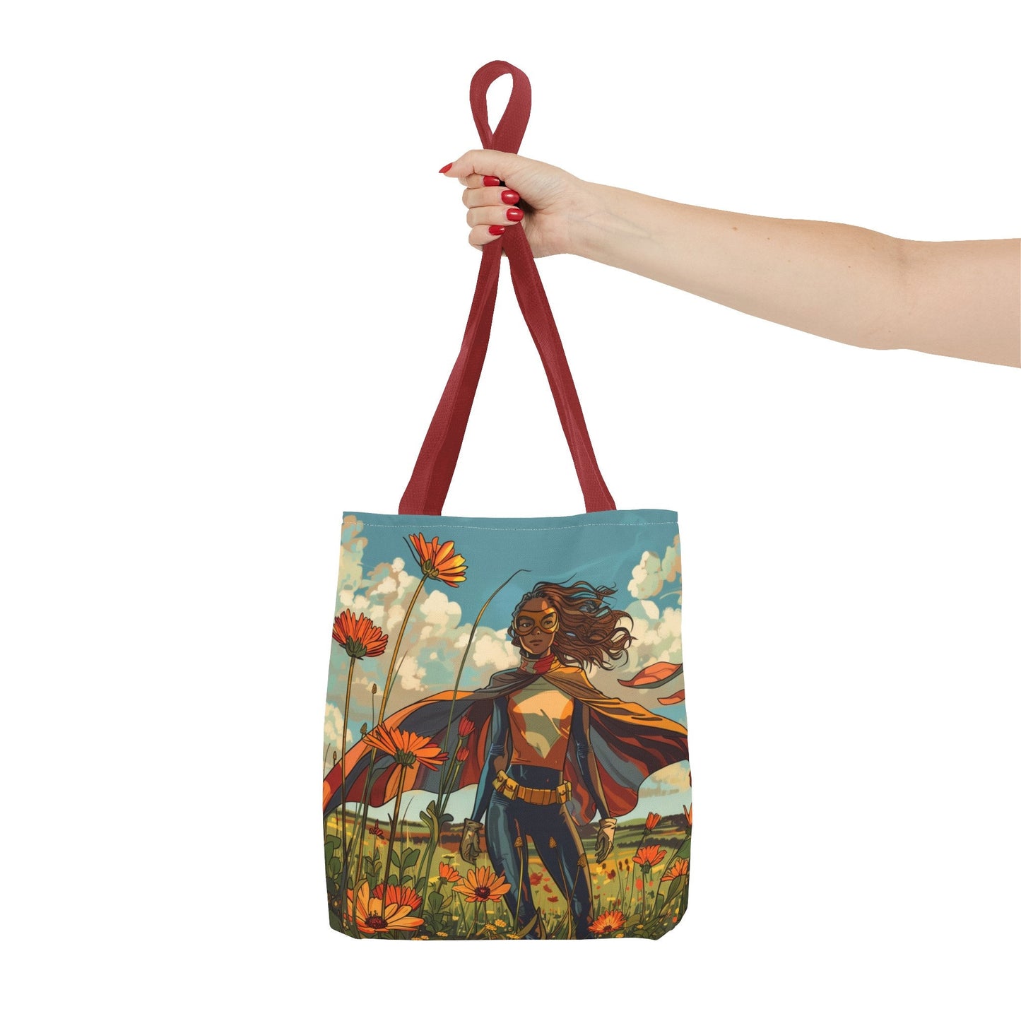Female Superhero Comic Book Style Tote Bag