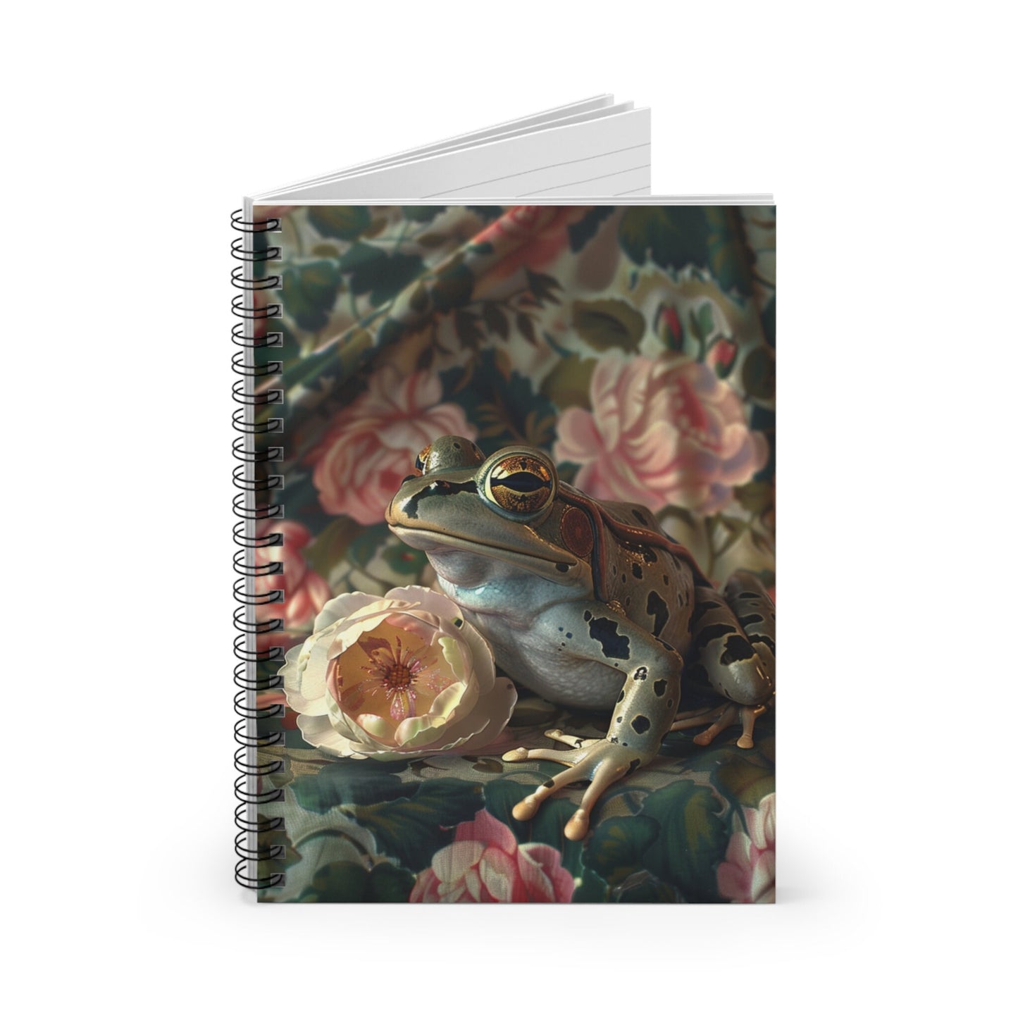 Victorian Style Flog Spiral Notebook - Ruled Line