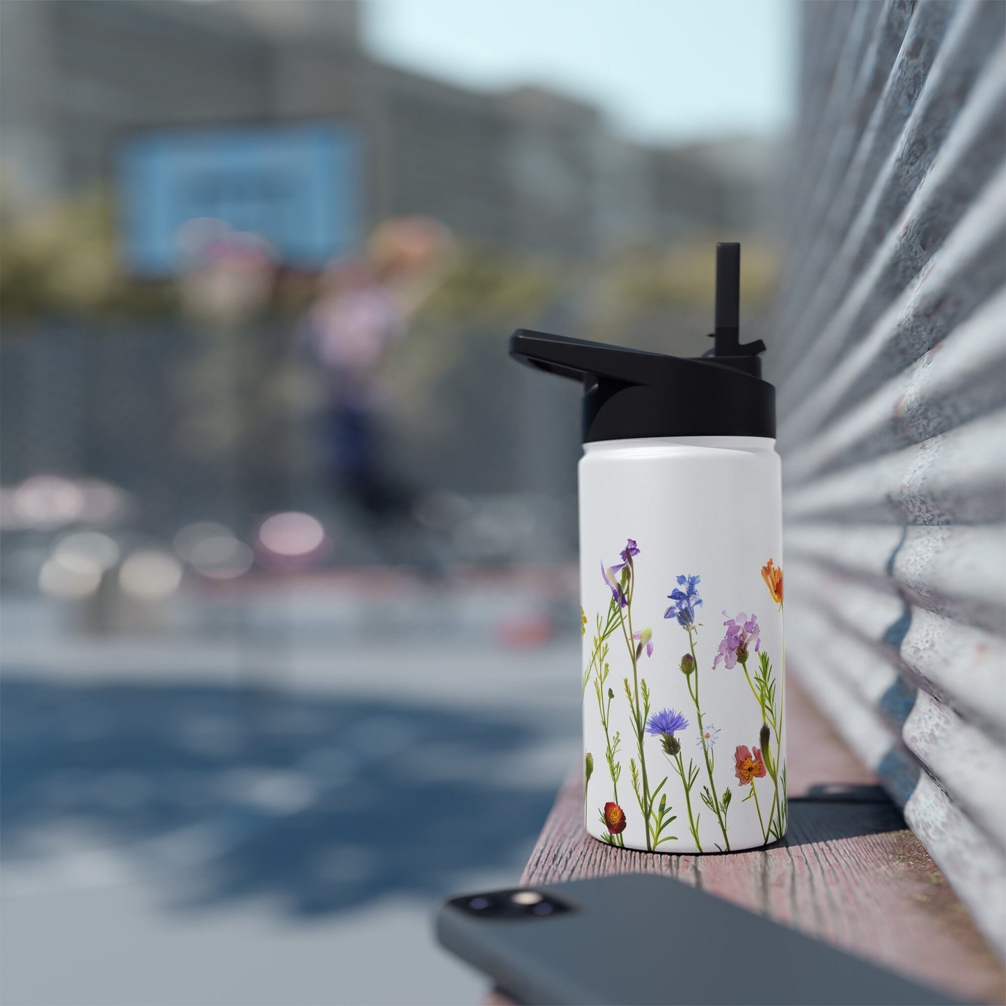 Wildflowers Stainless Steel Water Bottle, Standard Lid