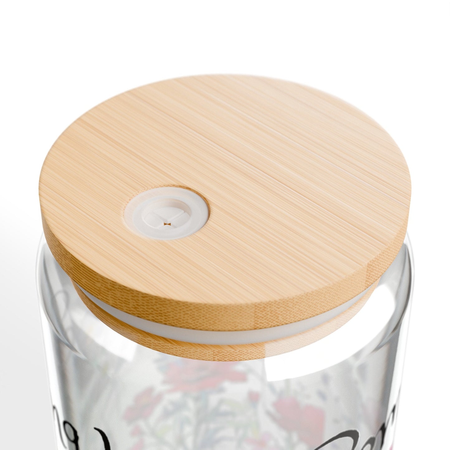 Thy Kingdom Come Glass Sipper Glass, 16oz, Tumbler with Wildflowers