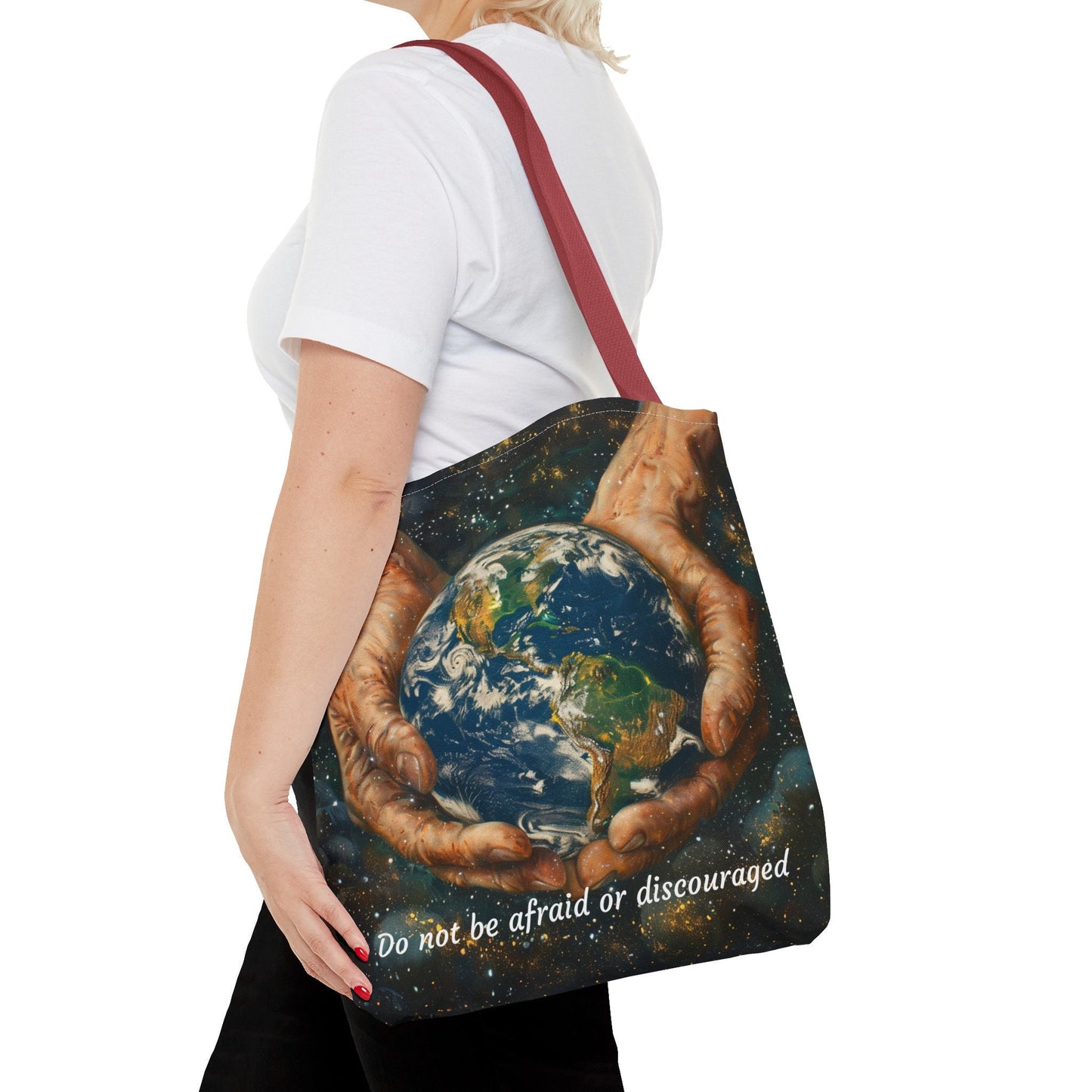 Do Not Be Afraid Or Discouraged Tote Bag