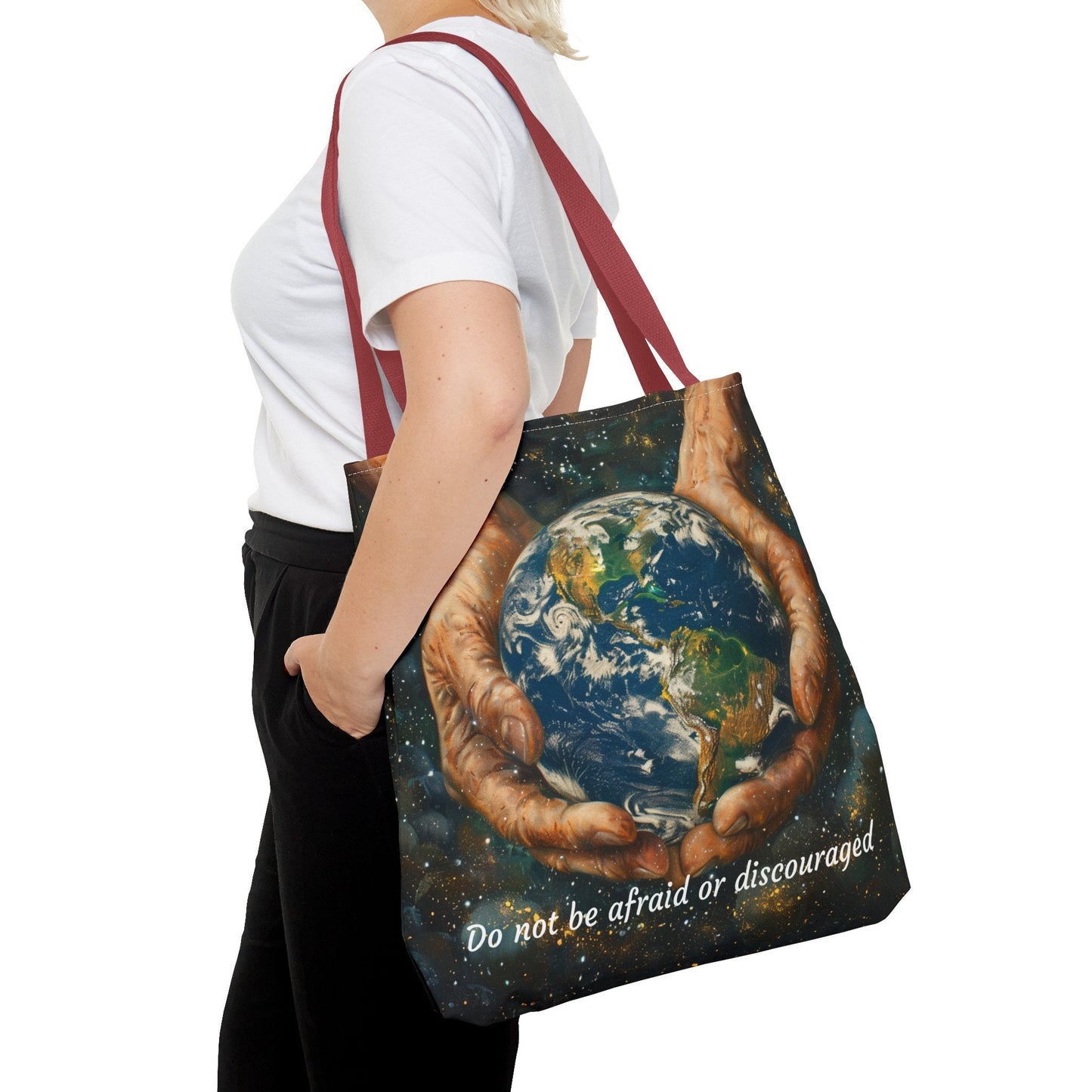 Do Not Be Afraid Or Discouraged Tote Bag