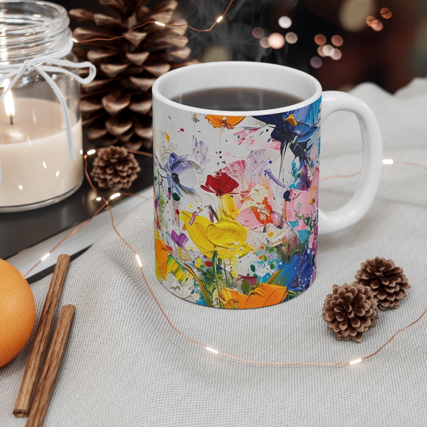 Expressionistic Flowers Mug
