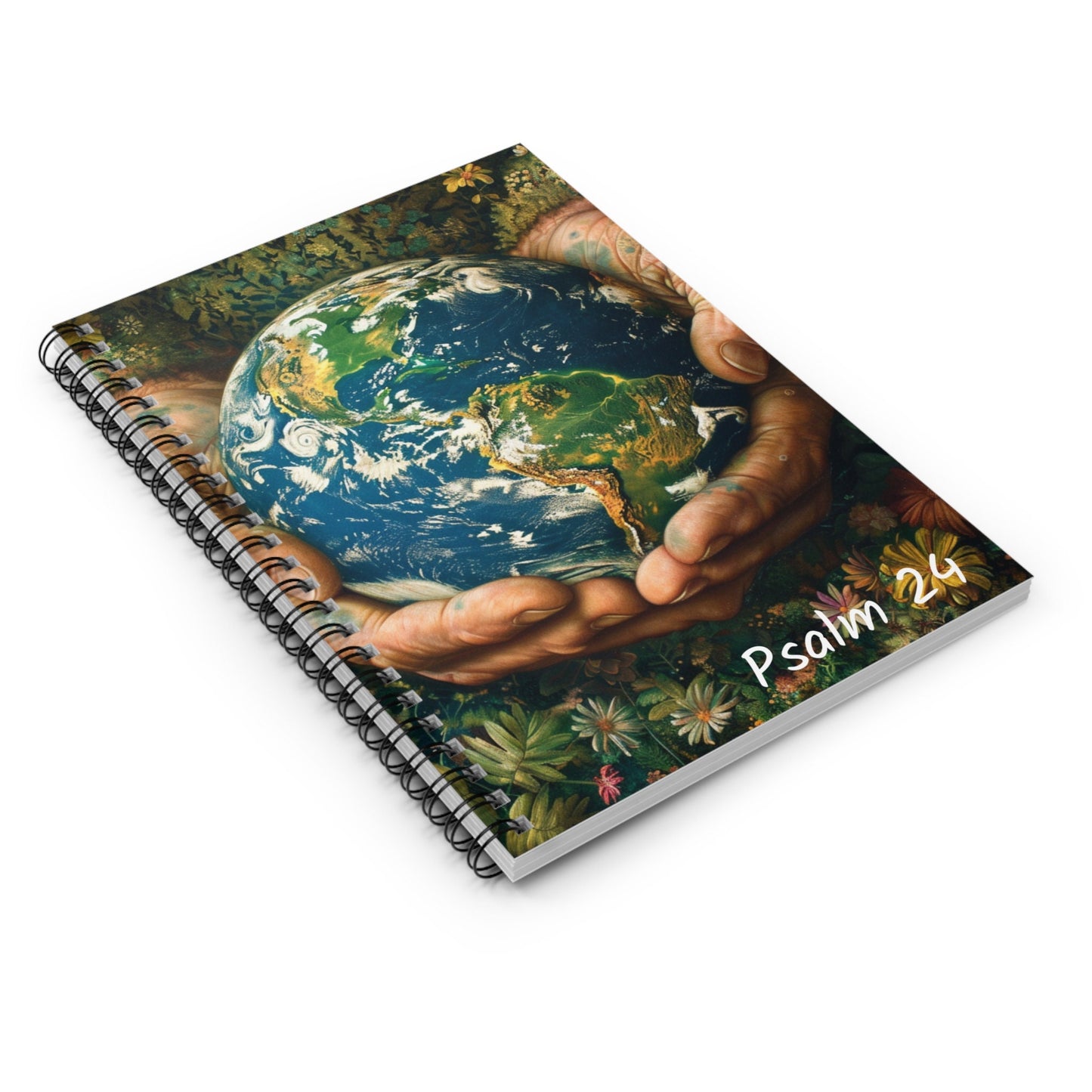 He's Got the Whole World In His Hands Spiral Notebook - Ruled Line - Psalm 24